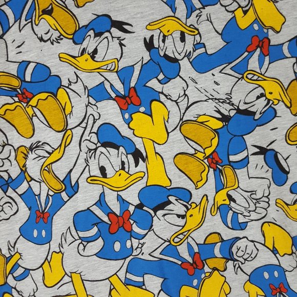 Disney Gray Donald Duck Printed Crewneck Short Sleeve T-Shirt - Picture 2 of 4